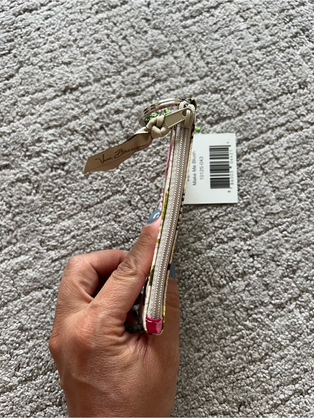 Vera Bradley Floral Zip ID Case, Make Me Blush - Picture 5 of 11